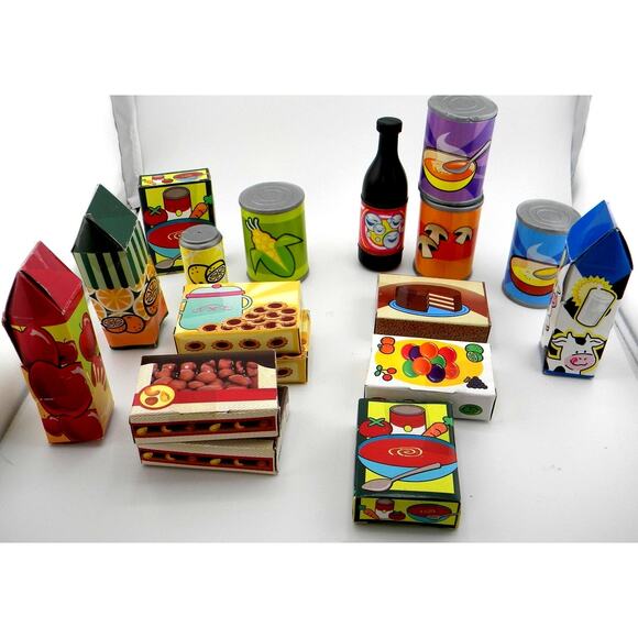 Large‎ Lot of Play Food Dessert Snacks Fruit Plastic Cardboard Grocery Store - Picture 1 of 8
